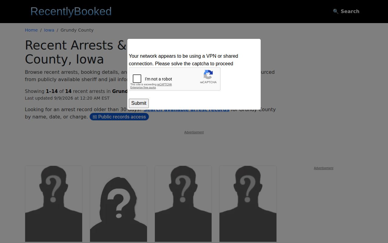 Unofficial Grundy County recent arrests source